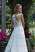 Vintage V Neck Sleeveless Tulle Appliqued Wedding Dress - Wedding Dresses