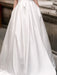 vintage wedding dress 2021 a line bateau neck sleeveless floor length satin bridal gown