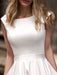 vintage wedding dress 2021 a line bateau neck sleeveless floor length satin bridal gown