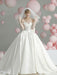 Vintage Wedding Dresses Cathedral Train Strapless Sleeveless Bows Satin Fabric Bridal Gowns
