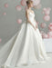 Vintage Wedding Dresses Cathedral Train Strapless Sleeveless Bows Satin Fabric Bridal Gowns
