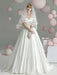 Vintage Wedding Dresses Chapel Train Sweetheart Neck Sleeveless Ruffles Satin Fabric Bridal Gowns