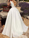 Vintage Wedding Dresses Floor Length Designed Neckline Sleeveless Sash Satin Fabric Bridal Gowns