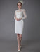 Vintage Wedding Dresses Jewel Long Sleeve Sheath Short Bridal Dress