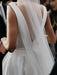 Vintage Wedding Dresses V Neck Sleeveless Natural Waist Satin Fabric Pleated Bridal Gowns With Train