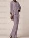 Dusk waterfall jacket chiffon mother of the bride pantsuit three piece