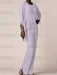 Lilac waterfall jacket chiffon mother of the bride pantsuit three piece