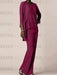 Orchid waterfall jacket chiffon mother of the bride pantsuit three piece