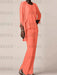 Papaya waterfall jacket chiffon mother of the bride pantsuit three piece
