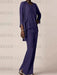 Regency waterfall jacket chiffon mother of the bride pantsuit three piece