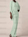 Sage waterfall jacket chiffon mother of the bride pantsuit three piece