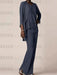 Stormy waterfall jacket chiffon mother of the bride pantsuit three piece