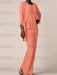 Watermelon waterfall jacket chiffon mother of the bride pantsuit three piece