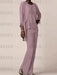 Wisteria waterfall jacket chiffon mother of the bride pantsuit three piece
