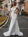 Wedding Bridal Gowns Jewel Neck Sleeveless Natural Waist Buttons Court Train Bridal Gowns