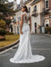 Wedding Bridal Gowns Jewel Neck Sleeveless Natural Waist Buttons Court Train Bridal Gowns