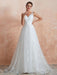 Wedding Dress 2021 A Line V Neck Sleeveless Floor Length Bridal Gowns With Train