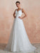 Wedding Dress 2021 A Line V Neck Sleeveless Floor Length Bridal Gowns With Train