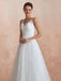Wedding Dress 2021 A Line V Neck Sleeveless Floor Length Bridal Gowns With Train