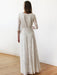 Wedding Dress Floor-Length A-Line 3/4 Length Sleeves V-Neck Lace Bridal Gowns