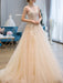 Wedding Dress 2021 Princess Silhouette Floor Length Jewel Neck Sleeveless Natural Waist Lace Tulle Bridal Gowns