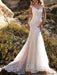 Wedding Dress 2021 V Neck Mermaid sleeveless Lace Embellishment classic Bridal Gowns with train