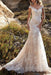 Champagne Wedding Dress V Neck Mermaid sleeveless Lace 