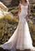 Blush Pink Wedding Dress V Neck Mermaid sleeveless Lace 