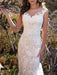 Wedding Dress 2021 V Neck Mermaid sleeveless Lace Embellishment classic Bridal Gowns with train