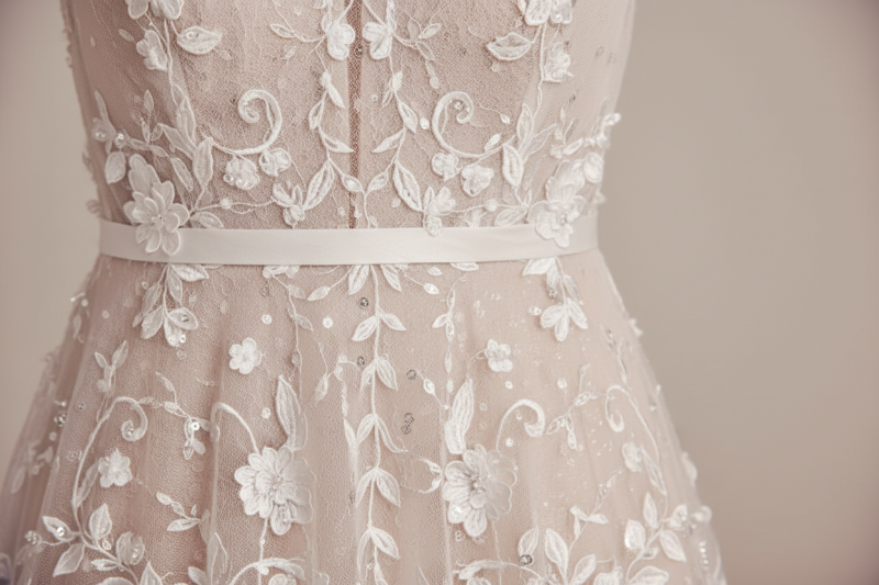 Wedding Dress With Train A Line Sleeveless Lace V Neck Bridal Gowns