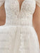 Wedding Dress With Train V Neck Sleeveless Off Shoulder Lace Tulle Bridal Dresses