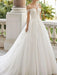 Wedding Dress With Train V Neck Sleeveless Off Shoulder Lace Tulle Bridal Dresses