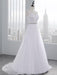 wedding dresses 2021 a line beaded jewel neck sleeveless floor length tulle traditional bridal dress with train