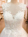 wedding dresses 2021 a line illusion neck sleeveless floor length lace beaded tulle boho bridal gowns