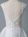 Wedding Dresses 2021 A Line Jewel Neck Sleeveless Natural Waist Tulle Short Bridal Dress