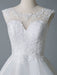 Wedding Dresses 2021 A Line Jewel Neck Sleeveless Natural Waist Tulle Short Bridal Dress