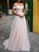 Wedding Dresses 2021 A Line Off The Shoulder Short Sleeves Sash Sweetheart Neck Bridal Dresses