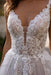 Wedding Dresses A Line V Neck Sleeveless Lace Appliqued Bridal Gowns With Train