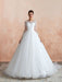 Wedding Gown 2021 3/4 Sleeve Jewel Neck Lace Appliqued Beaded Ball Gown Bridal Wedding Dress With Train