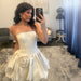 3D Rose Corset Bubble Skirt Homecoming Dress