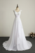 White Appliques V-Neck Lace-Up Chiffon Wedding Dresses - wedding dresses