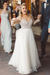 White Beading Gorgeous Long Sleeves Unique Tulle Wedding Dress - Wedding Dresses