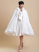 White Cloak Faux Fur Acrylic Cloak for Women