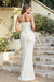 Charming White Corset Mermaid Prom Dress Long with Straps