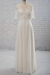 White Empire Waist V-neck Tulle A-line Wedding Dress