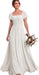 Bridelily Flutter Sleeves Square Neck Chiffon A-Line Bridesmaid Maxi Dress
