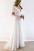 White Gorgeous V-Neck Cap Sleeves Lace Wedding Dresses - wedding dresses