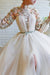 White High Collar Mermaid Evening Dress with Long Sleeves, Flowers, and Split