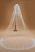 White Ivory Long Bridal Veil with Lace Appliques - One Size(Only can Buy 1 Per Person) - Wedding Veil