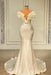 White Long Pearl Ruffle Evening Dresses Designer Floor Length Prom Dress - Prom Dresses